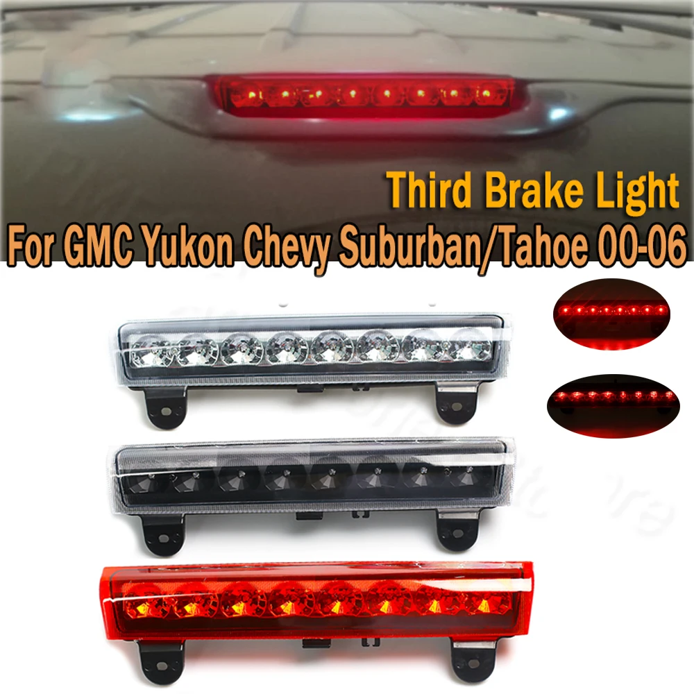 Third Brake Light 3rd Car Lens Center High Mount Stop Light Lamp Replacement For GMC Yukon SUV Chevrolet 2000 2001-2006 15170955