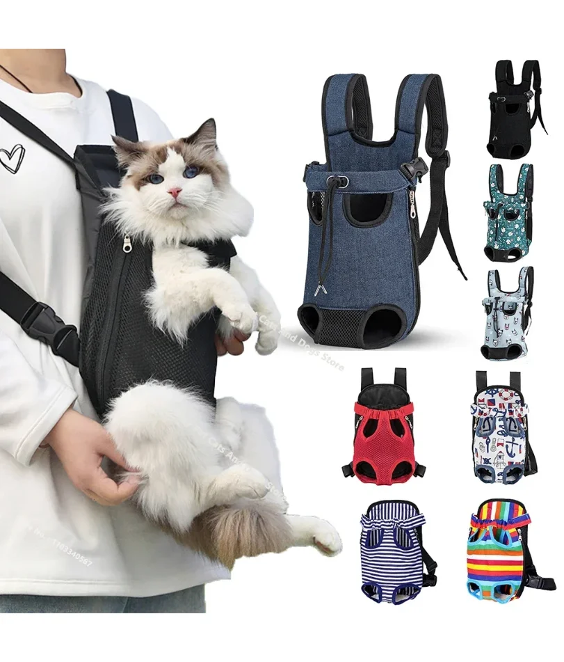 

Portable Breathable Cat Bag Pet Travel Tote Bag Backpack For Carrying Pets On Both Shoulders Outdoor Travel Set For Cats And Dog