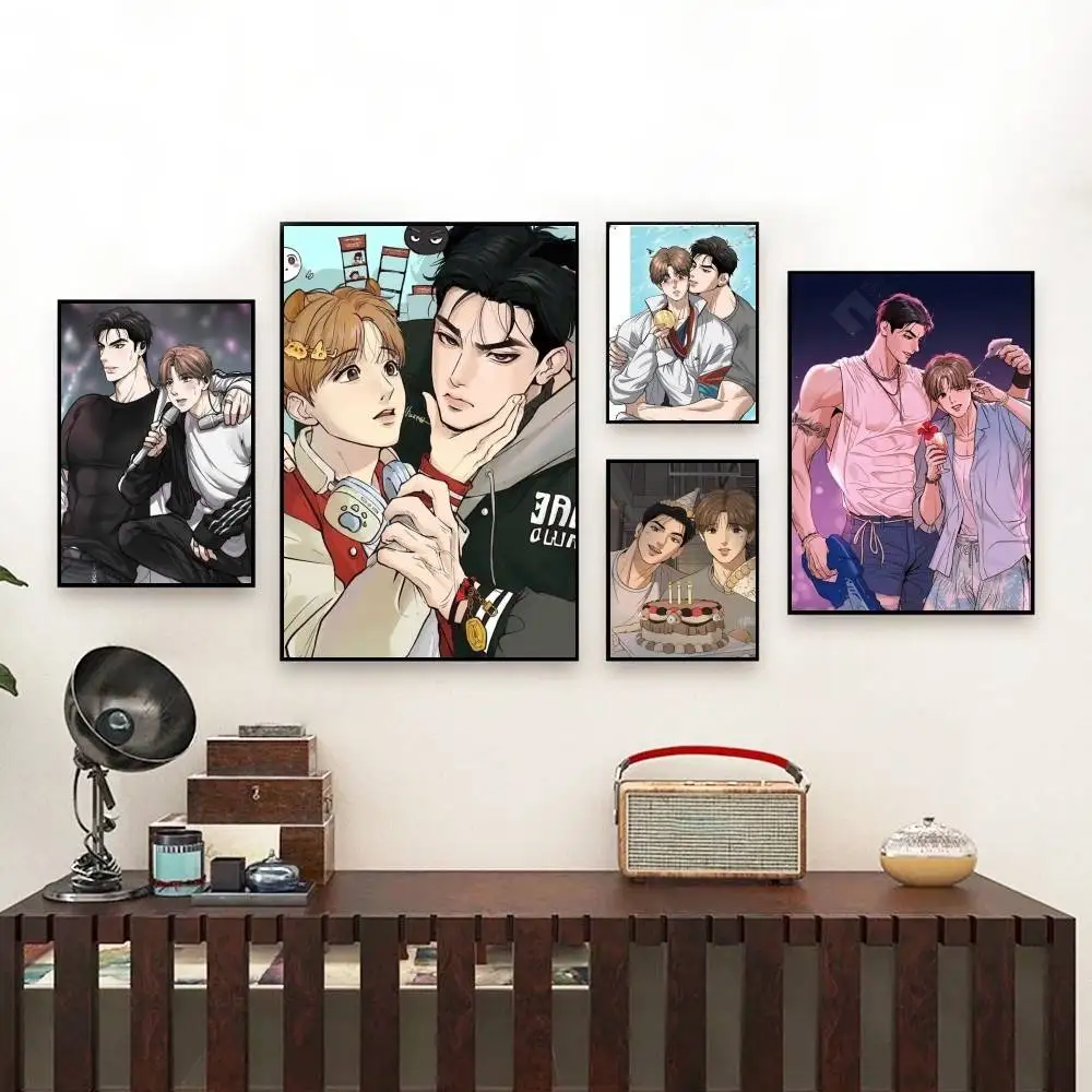 

Comics J-Joo Jaekyung Poster Perfect Space Sticker Self Adhesive for Office Home Theater Wall Art Decor Fancy Gift