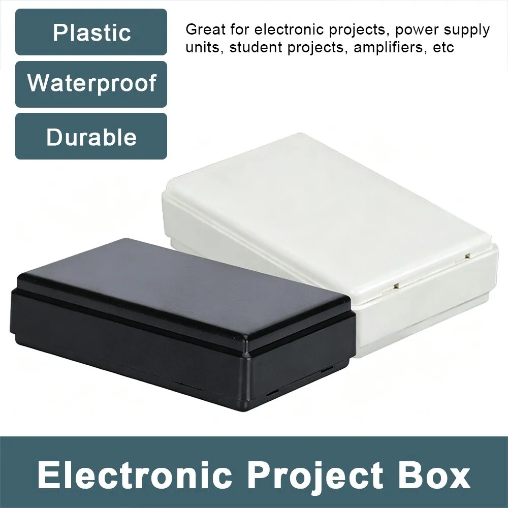 New Plastic DIY Housing Instrument Case Black&White Waterproof Junction Box 5 Styles Electric Power Supply Case