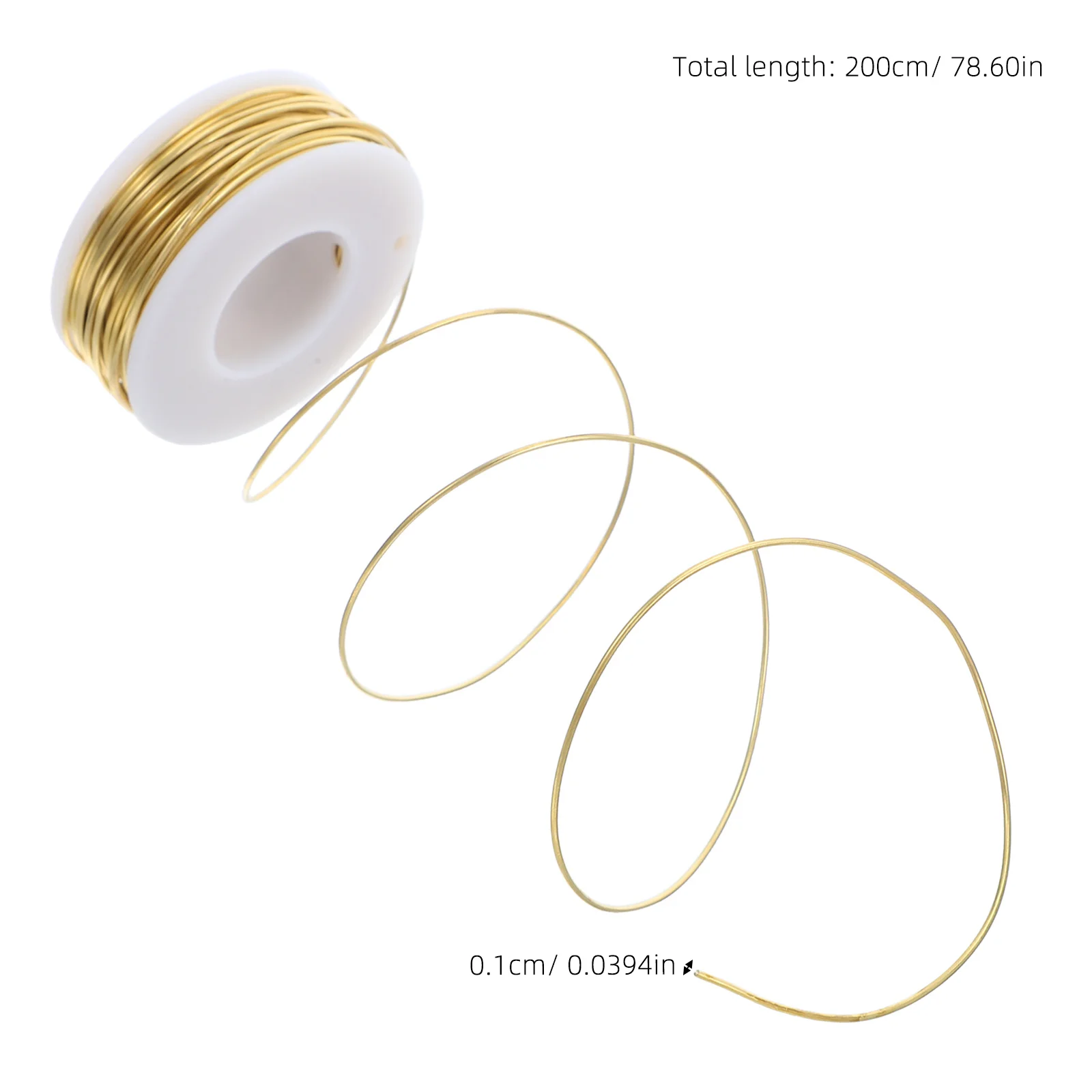 Filo di ottone da 20 metri per la creazione di gioielli Filo di rame per perline artigianali in ottone Filo flessibile per avvolgimento floreale Progetti fai da te Bobina