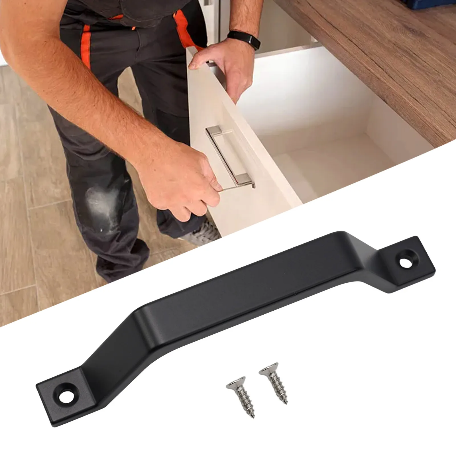 1pc Sliding Barn Door Handle Pull Cabinet Flush Hardware With Screw Set Wood Door Handle Interior Door Furniture Handle Hardware