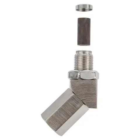 Exhaust Catalyst Rear Oxygen Sensor Spacer 90 Degree Mini Catalyst Lambda O2 Adapter CEL Fix, M18*1.5 Universal Free Shipping