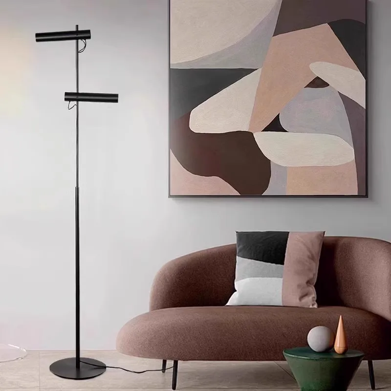 Minimalist Modern Nordic LED Floor Lamp Living Room Bedroom Study Model Room Designer Creative Adjustable Sofa Standing GU10Lamp