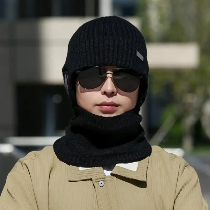 652F Unisex Balaclava for Outdoor Activity Hat with Neck Warmer Hat Pullover Unisex Hat Sports Skull Caps 2000s