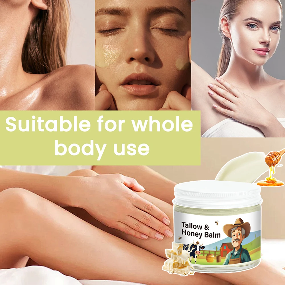 Tallow Moisturizer For Face Body Natural Formulas Hydrated Skin Cream Hand-Made Natural Moisturizer,For All Skin Types