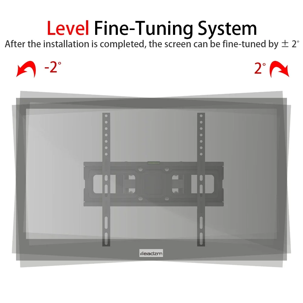 

LEADZM 26-55 Inch Double Pendulum Large Base TV Stand TMDS-105 Bearing 40Kg/Vese400*400/Upper And Lower-10~ 10°