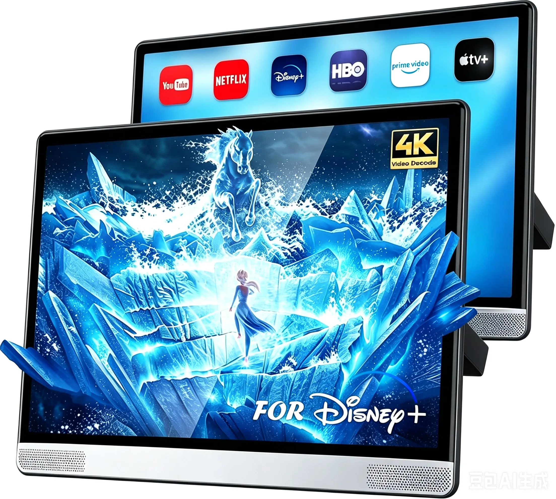 17.3"Car TV Headrest Monitor 4K Android15 8+128G Tablet Rear Seat Entertainment System Mirror Link 5G WiFi/HDMI/USB/Video Player