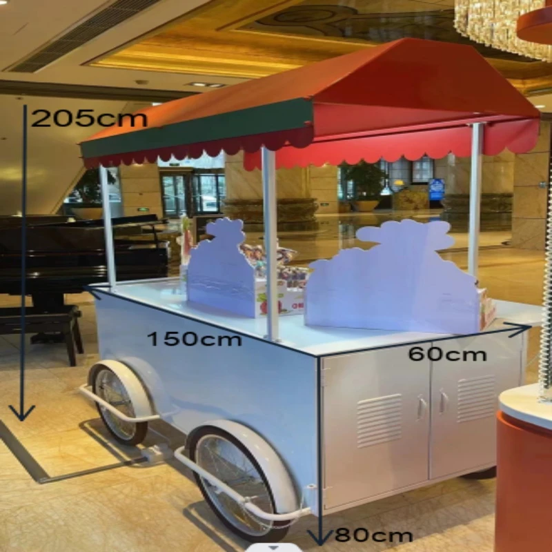 Internet celebrity night market stall trolley, wrought iron float commercial snack truck food festival mobile stall dining car