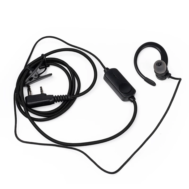 KSUN اسلكية تخاطب سماعة 2 دبوس K التوصيل PTT سماعة المحمولة سماعة راديو سماعة ل Baofeng Quansheng اكسسوارات