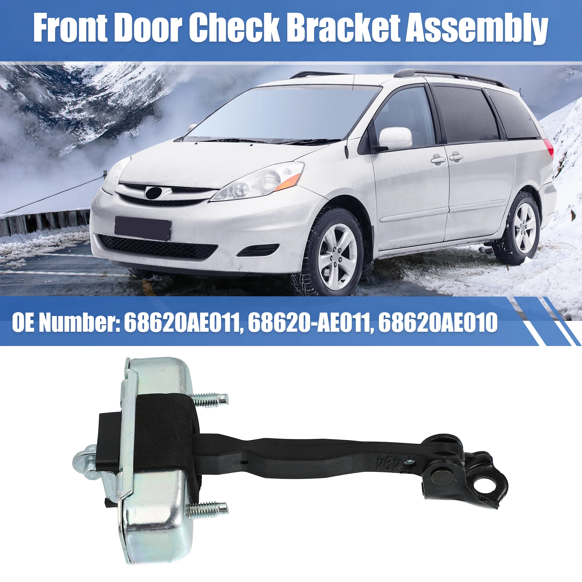 X Autohaux Front Door Check Stop Strap Door Check Assembly 68620AE011 924-147 for Toyota Sienna 2004 2005 2006 2007 2008 2009