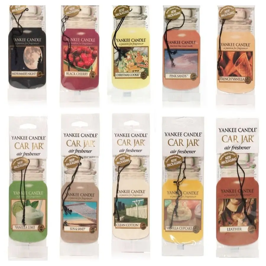 

Assorted Paper Car Jar Air Fresheners 10 Scents Variety Pack