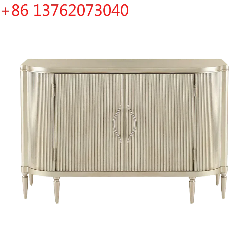 

Champagne gold living room American carved shoe cabinet solid wood partition entrance cabinet