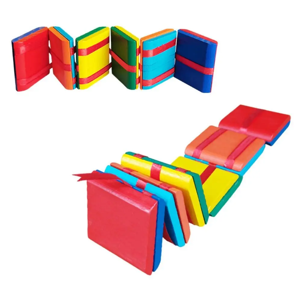 Flipo Flip Colorful Flap Wooden Ladder Change Visual Illusion Novelty Decompression Children\'s Fidget Toy Gift