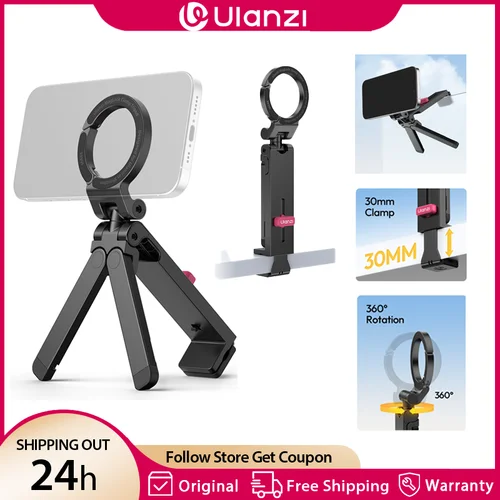 Soporte para teléfono Ulanzi MA88 MagLock 360 °   Soporte de teléfono con trípode para teléfono Magsafe con abrazadera ajustable para Iphone 16 15 Vlog Live