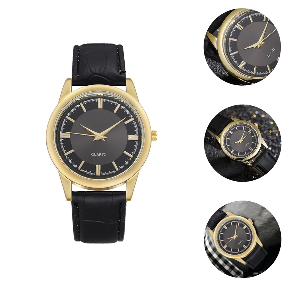 

Stylish Men's Watches Premium Imitation Alloy Lightweight Comfortable Skin-Friendly Stainless Steel Buckle for Wedding
