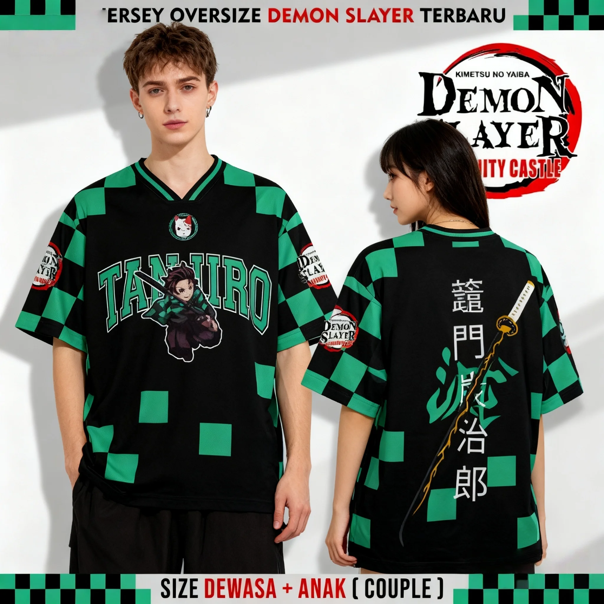 Bandai Anime One Piece Demon Slayer Naruto Spell Battle Sommershirt T-Shirt Großes 3D-Multifunktionsoberteil für Erwachsene und Kinder