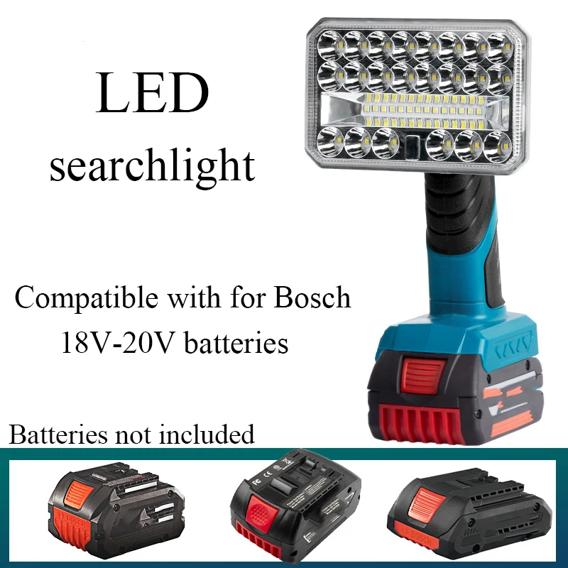 HAKSINKY Cordless Handheld WorkLight LED Floodlight for Makita/Milwauke/Bosch/Black&Decker/Ryobi/Craftsman 18-20V Li-ion Battery