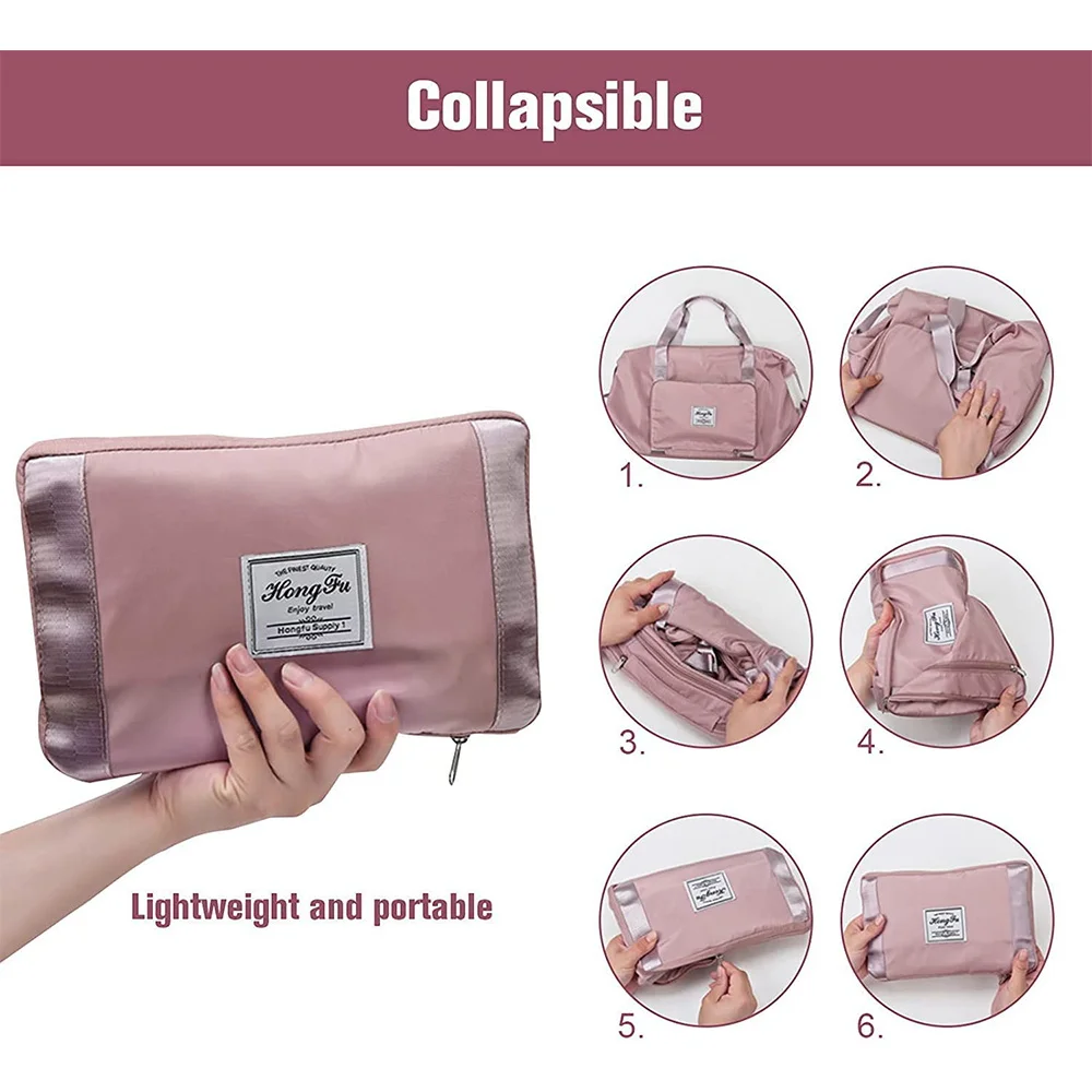 Foldable Travel Bags Unisex Large Capacity Portable Luggage Duffle Bag Women Men WaterProof Handbags Training Shoulder Tote Bags