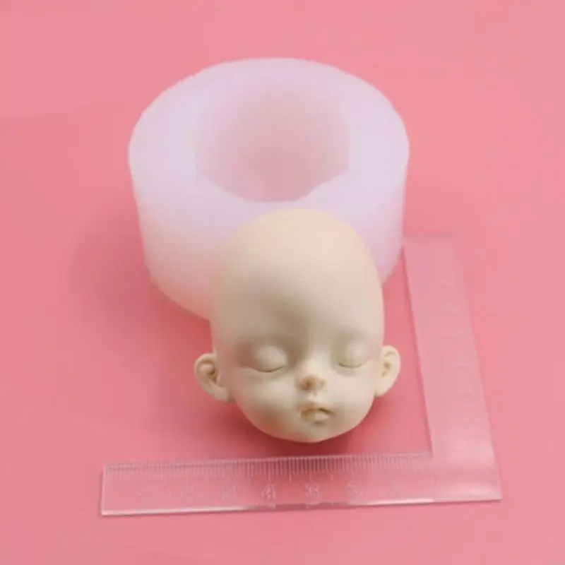 

R3MC Silicone Human Head Mould Fondant Face Moulds Model Doll Head Mold Making