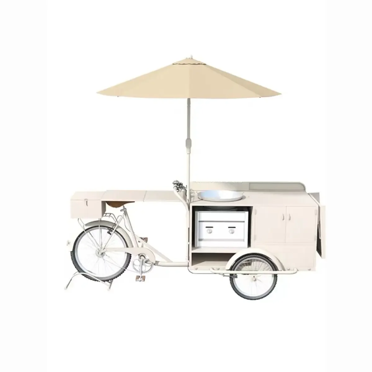 

wrought iron movable stall car, foldable trolley, night market trolley, snack storage dining car