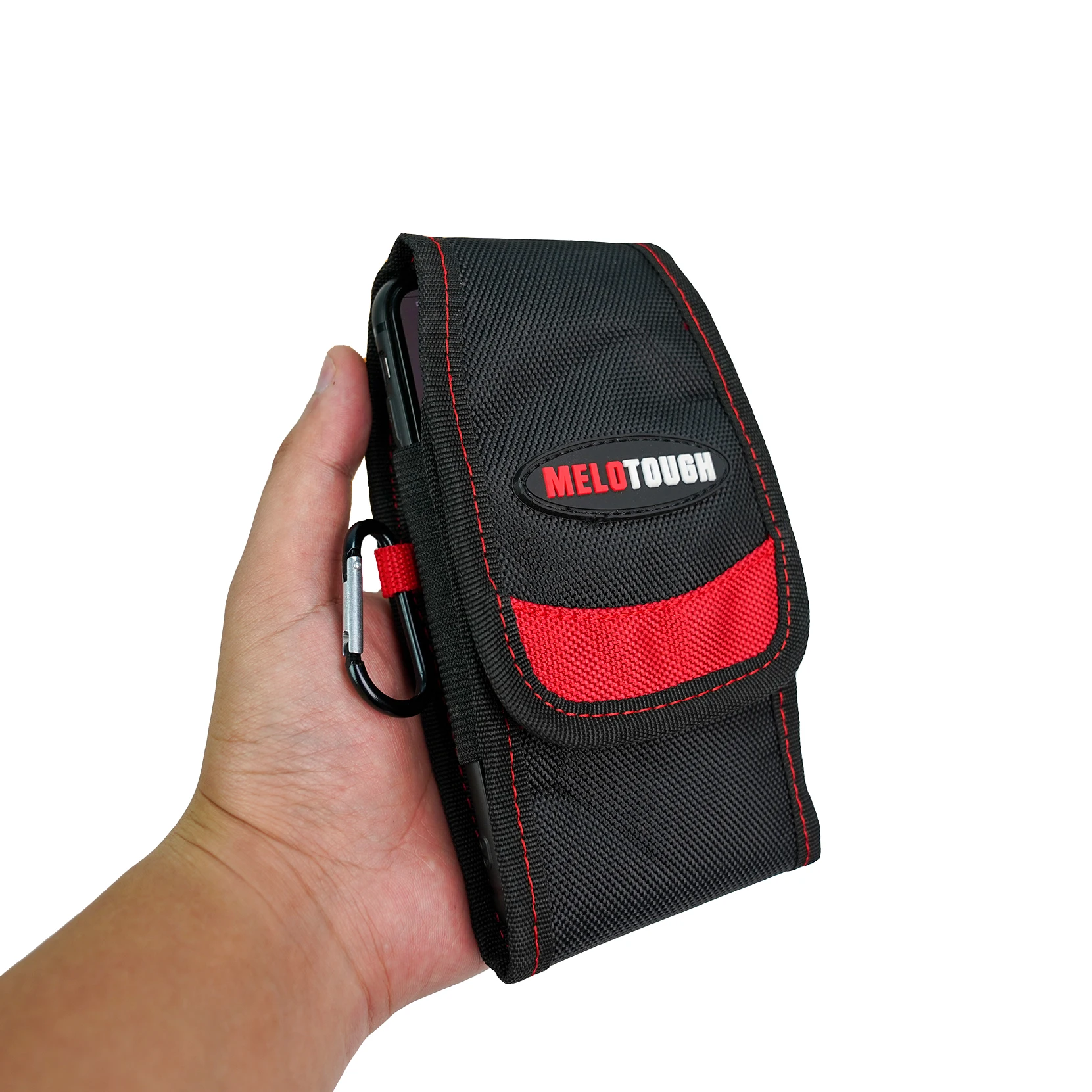 MELOTOUGH Tool Pouch with Various Sized Pockets and Electrical Tape Thong Hammer Holder Electricians Tool Bag