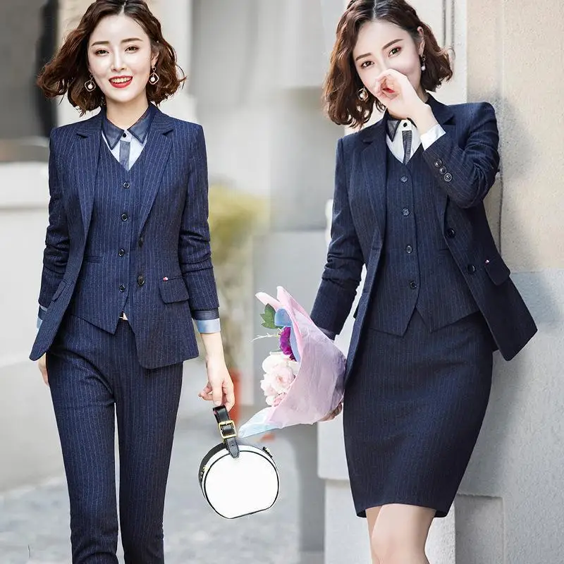 

9819Suit Business Business Suit Work Clothes Autumn and Winter New Temperament Interview Formal Wear College Student Work Clothe