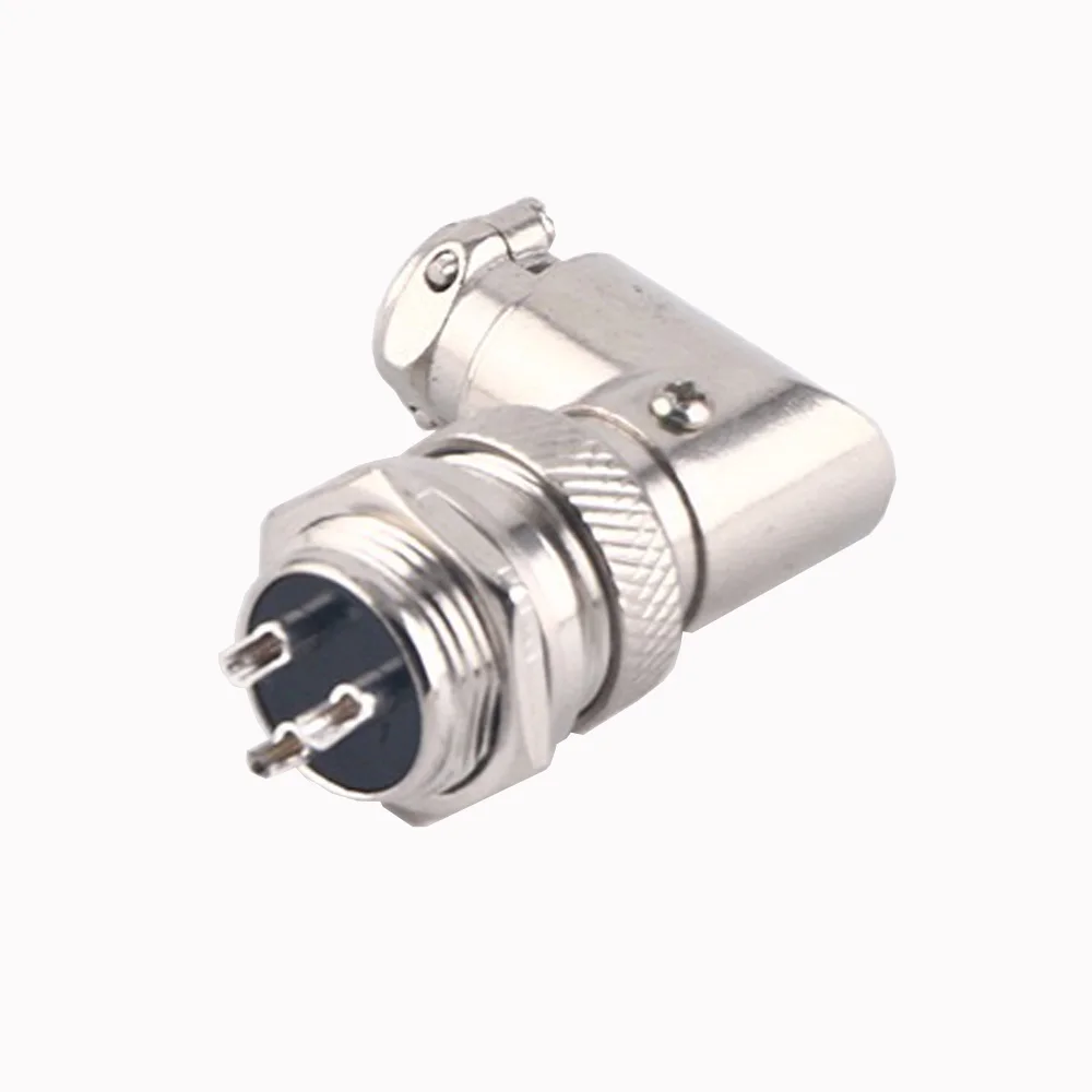 GX16 90°Elbow Aviation Circular Connector Plug Socket 2/3/4/5/6/7/8/9/10 Pin M16 Male Female Electronic Connector