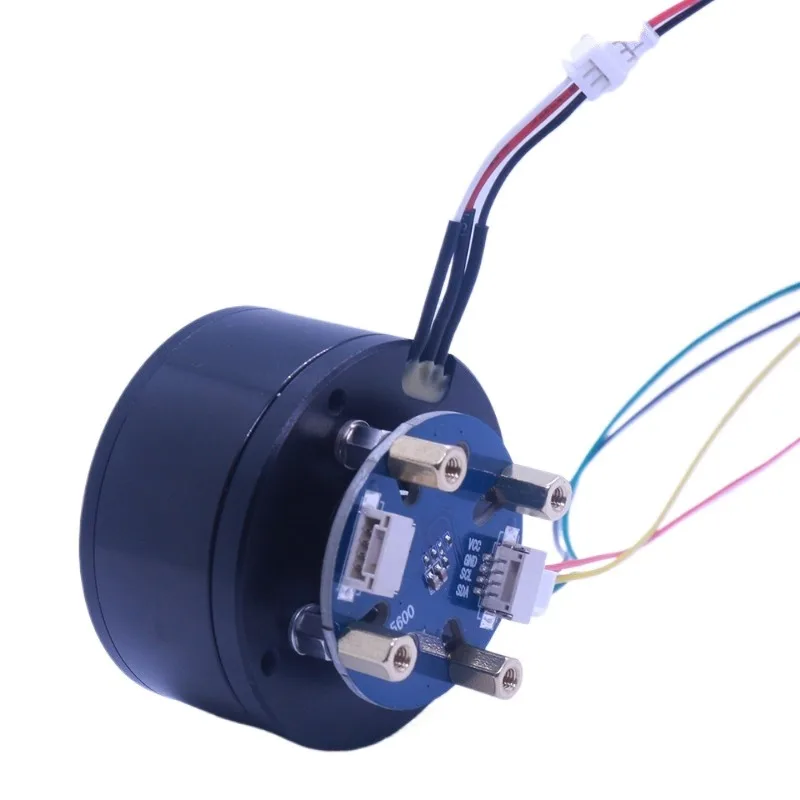 

Бесщеточный двигатель постоянного тока 4015 с полым валом — высокомоментный внешний ротор с магнитным энкодером AS5600 (поддержка I2C) для робототехники и стабилизаторов