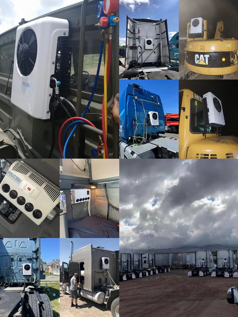 مكيف هواء كهربائي للسيارة 12 فولت Rv على السطح لمكيف الهواء فان على السطح 0.5 حصان مكيف هواء Rv 24 فولت لشاحنة متنقلة #3