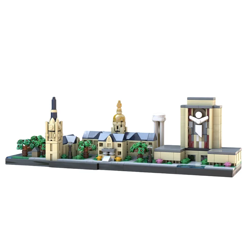 MOC-Juego de bloques de construcción de arquitectura Modular creativa, vista a la calle de la ciudad de París, modelo del horizonte de la Santa madre, juguete para regalo de colección para adultos