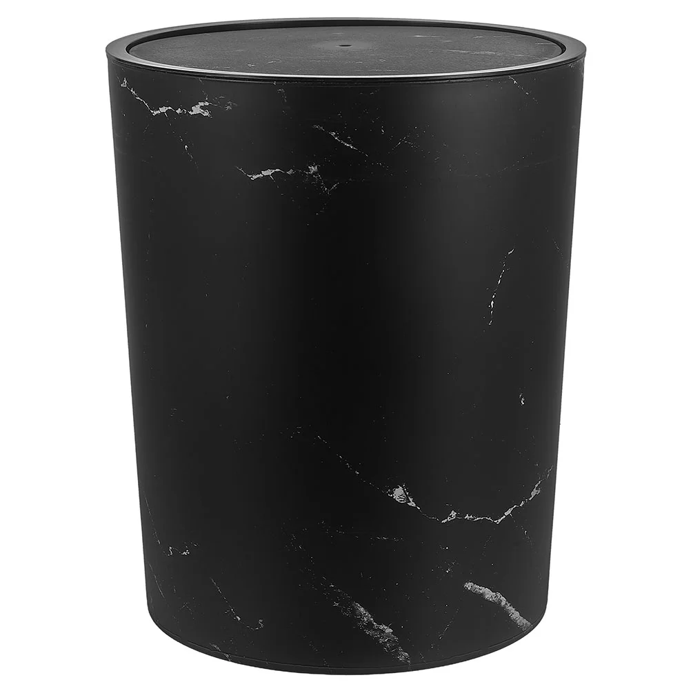 

Wastebasket Trash Can with Lid Office Shoe Rivets Clothes Pp Decoration Player Bathroom Garbage