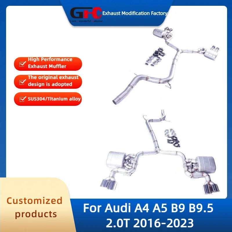 

Catback Valvetronic Exhaust Pipe for Audi A4 A5 B9 B9.5 2.0T 2016-2023 High-Performance Stainless Steel Exhaust Muffler System