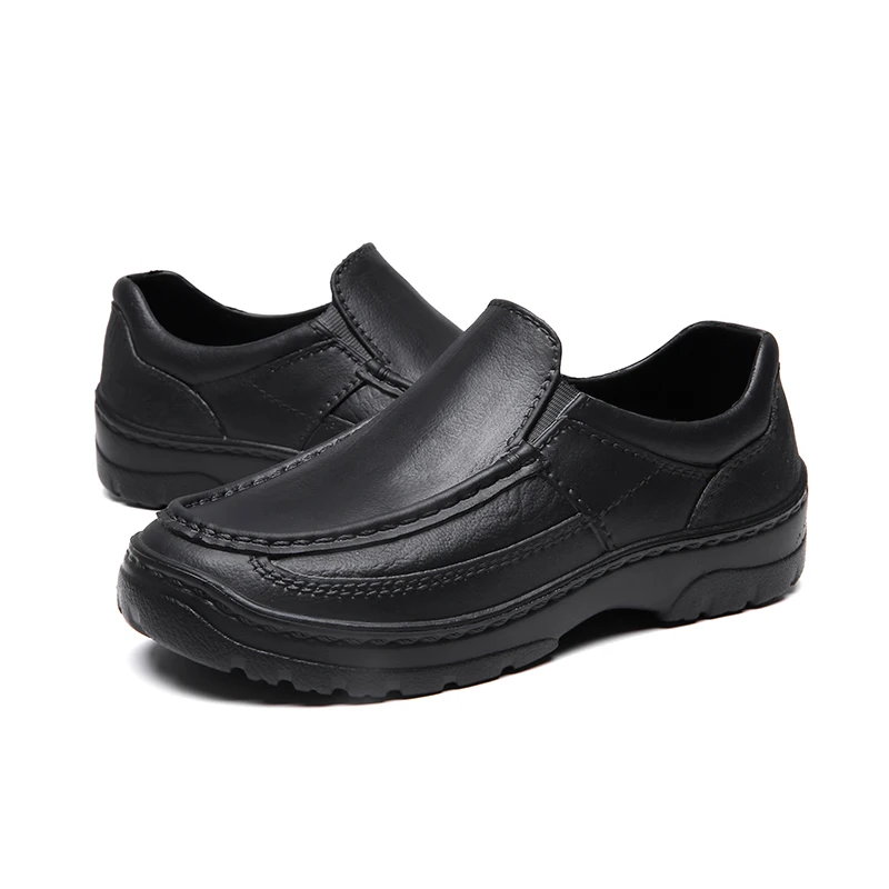 2024 Men casual shoes garden clogs waterproof non-slip chef shoes EVA slip-on black leather shoes outdoor fishing shoes 39-46