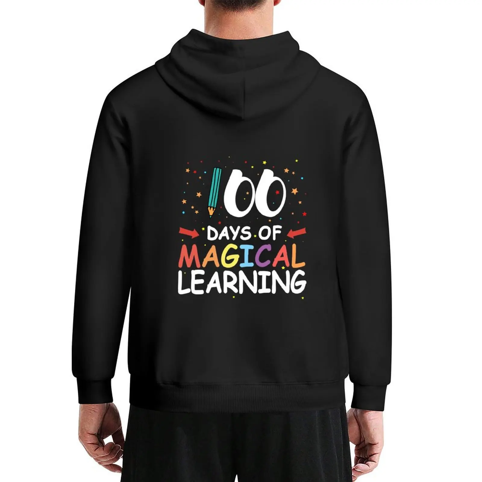

100 Days Of Magical Learning - Happy 100 Days Of School Hoodie korean autumn clothes men's clothes japanese style hoodie
