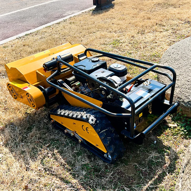 Customized Diesel Engine Small Robot Grass Cutter Cutting Width  Remote Control Crawler Lawn Mower