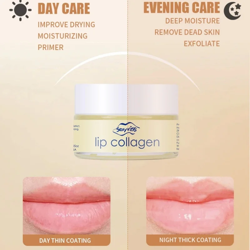 20g Hyaluronic Acid Collagen Sleep Lip Mask Deep Hydration Lip Mask Lasting Moisturizing ขัดผิว Day และ Night เป็นของขวัญ