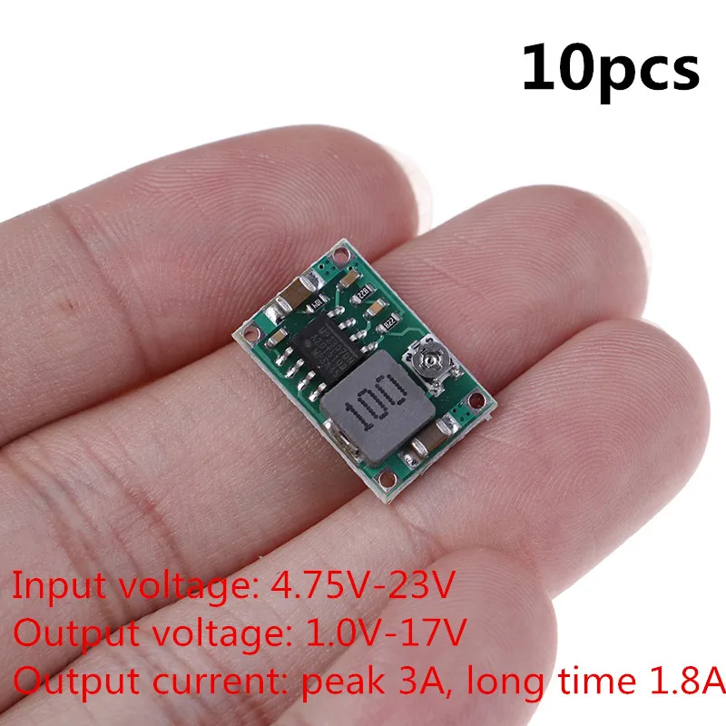 Mini 360 DC Buck Converter Step Down Module RC Airplane Module 4.75V-23V to 1V-17V LM2596 2A 96% (Highest)