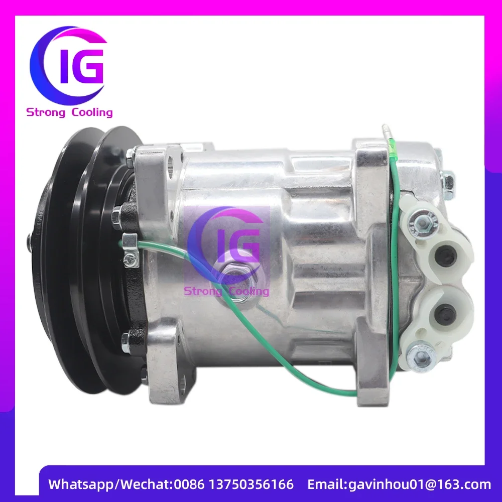 New SD7H15 Air Conditioning Compressor For Mitsubishi Kobelco Kato Komatus Fuso 7120-8019 71208019 AC Compressor