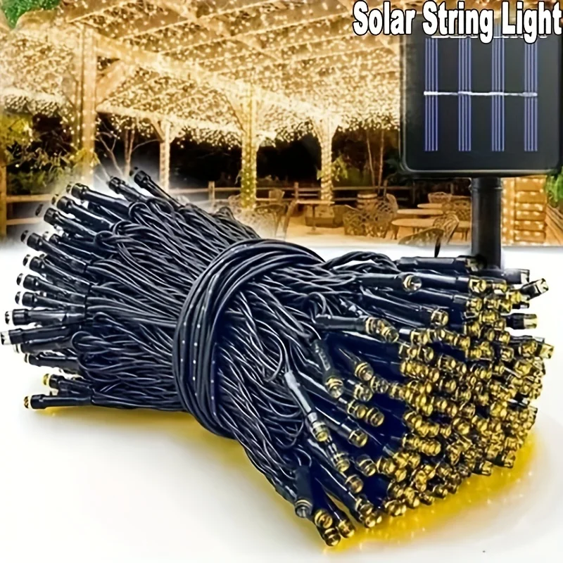 

Outdoor Solar Powered LED String Lights 7 Meters 50 Lights Solar Garden Lights Decorative Lighting for Home Street Floral Wreath