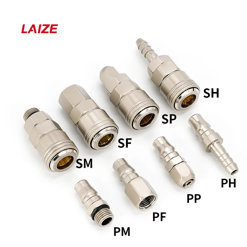 Acopladores tipo NITTO Encaixe pneumático de travamento automático 20/30/40 PP SP PF SF PH SH PM SM Conector de compressor de ar