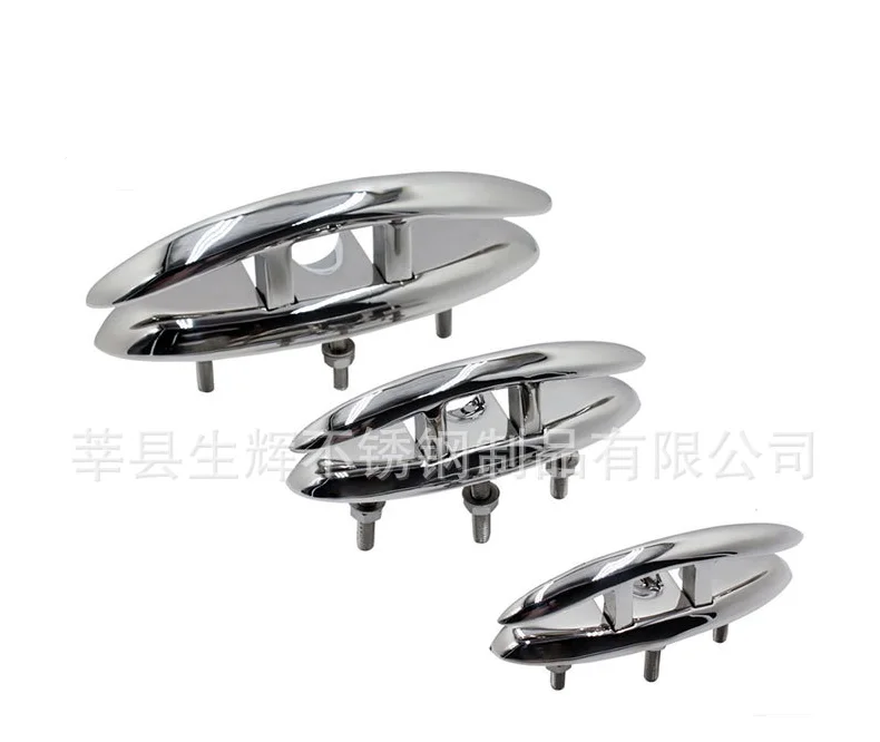 

316 Stainless Steel Stud Mounted Folding Flip Up Cleat 5" 6" 8" Marine Boat