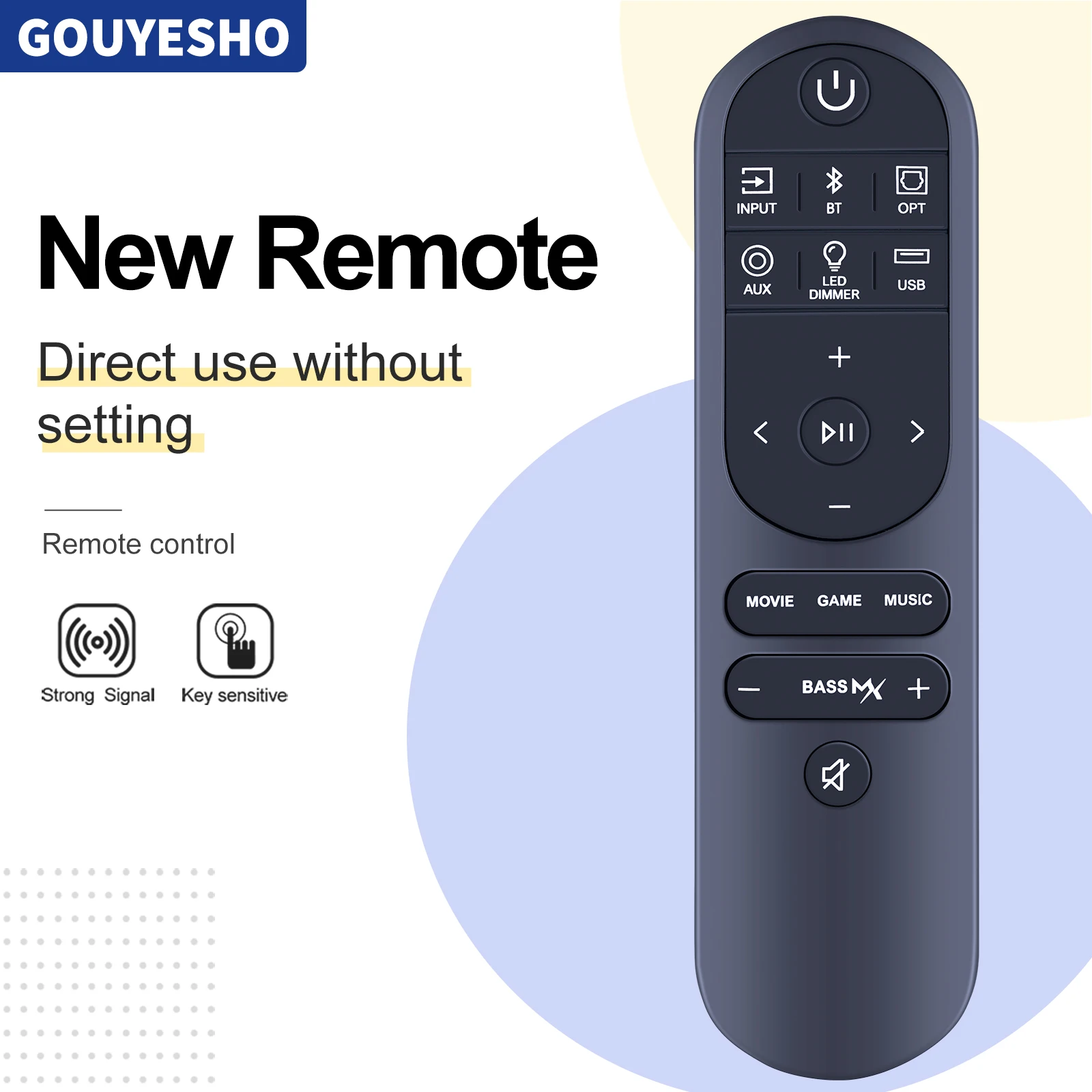 New Remote Control For Ultimea Solo B30，Solo B30 Pro Soundbar