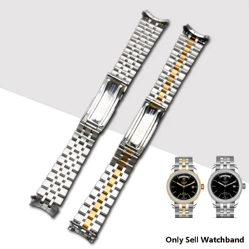 High Quality 17mm 19mm 20mm Silver Stainless Steel Watchband For Tudor Hydro Watch Strap Wrist Bracelet Deployment Clasp