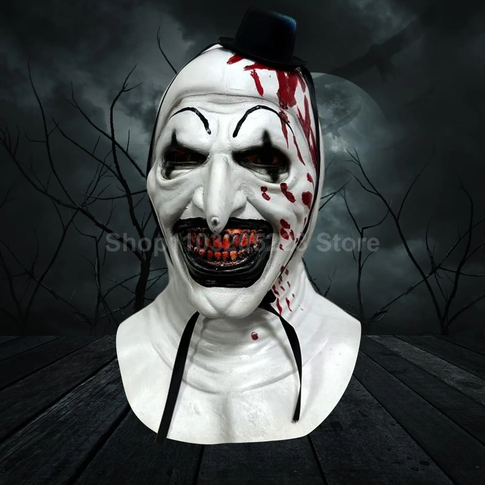 Horror latex masks, horror masks, artistic clown costumes, Halloween masks, full head, killer props for role-playing