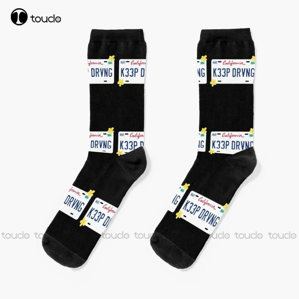 Keep Driving License Plate Harry’S House Socks Harrys House Socks For Womens Personalized Custom Unisex Adult Teen Youth Socks