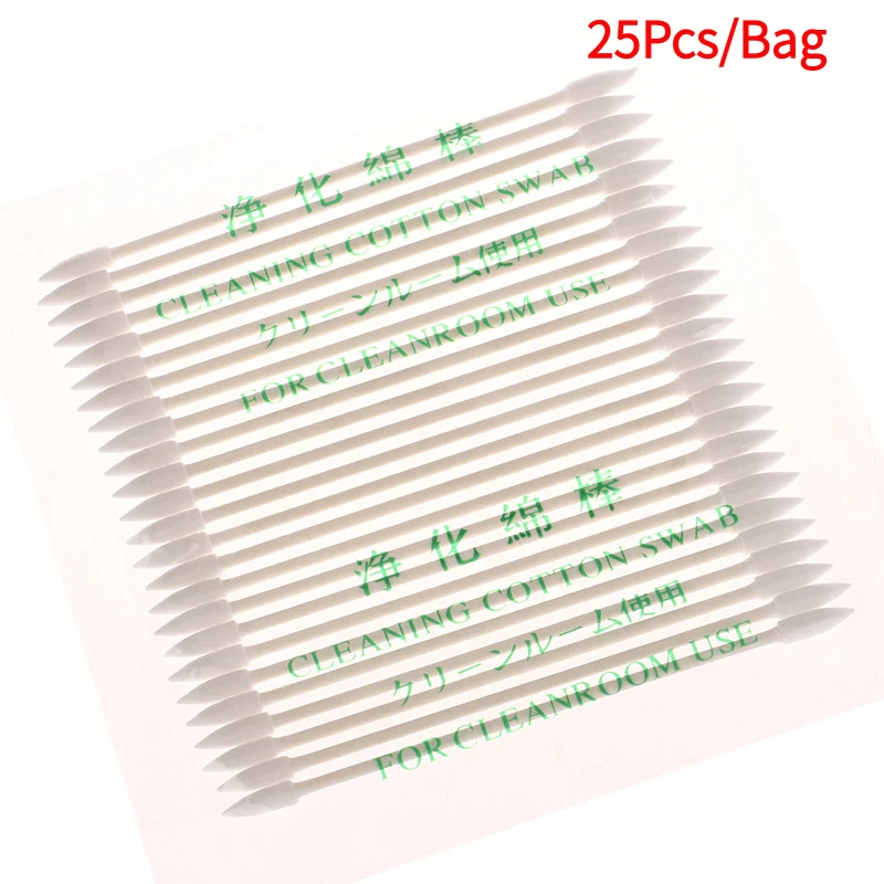 25Pcs/Bag Disposable Cotton Swab Cosmetics Permanent Makeup Health  Ear Jewelry Clean Sticks Buds Tip Cotton Head Swab.