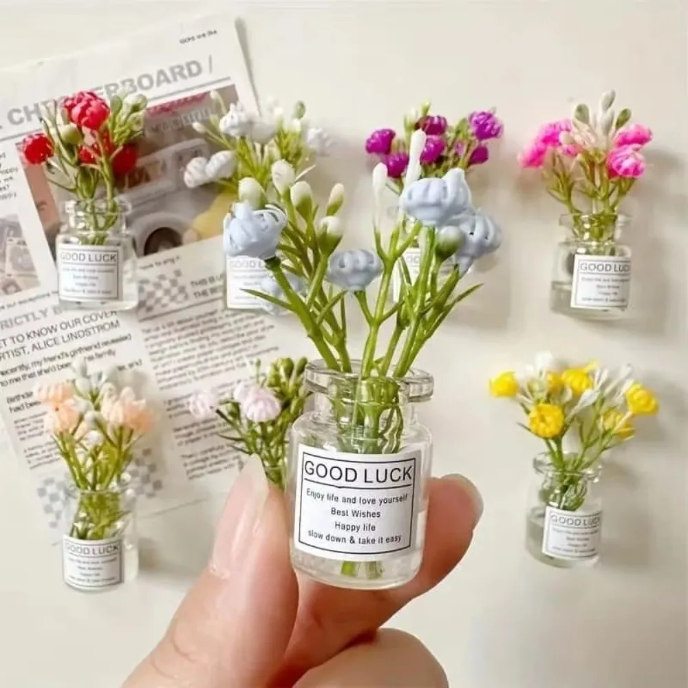 8pcs Fashion Mini Small Vase Magnets Cute 3D Refrigerator Magnets Kitchen Decoration Fun Refrigerator Accessories Holiday Gift