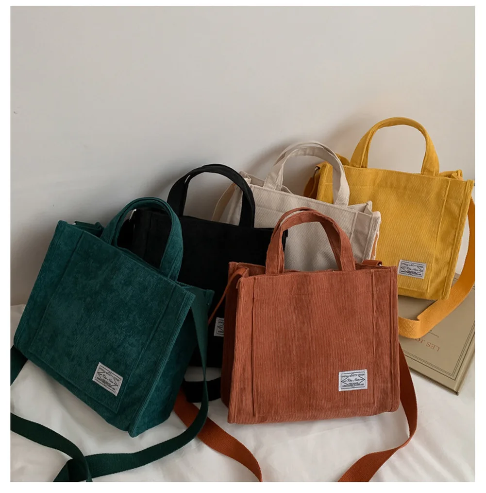 Luxury Designer Handbag Corduroy Ladies Bag New Trend Single Shoulder Bag Solid Color Buckle Messenger Bag Small Square Bag