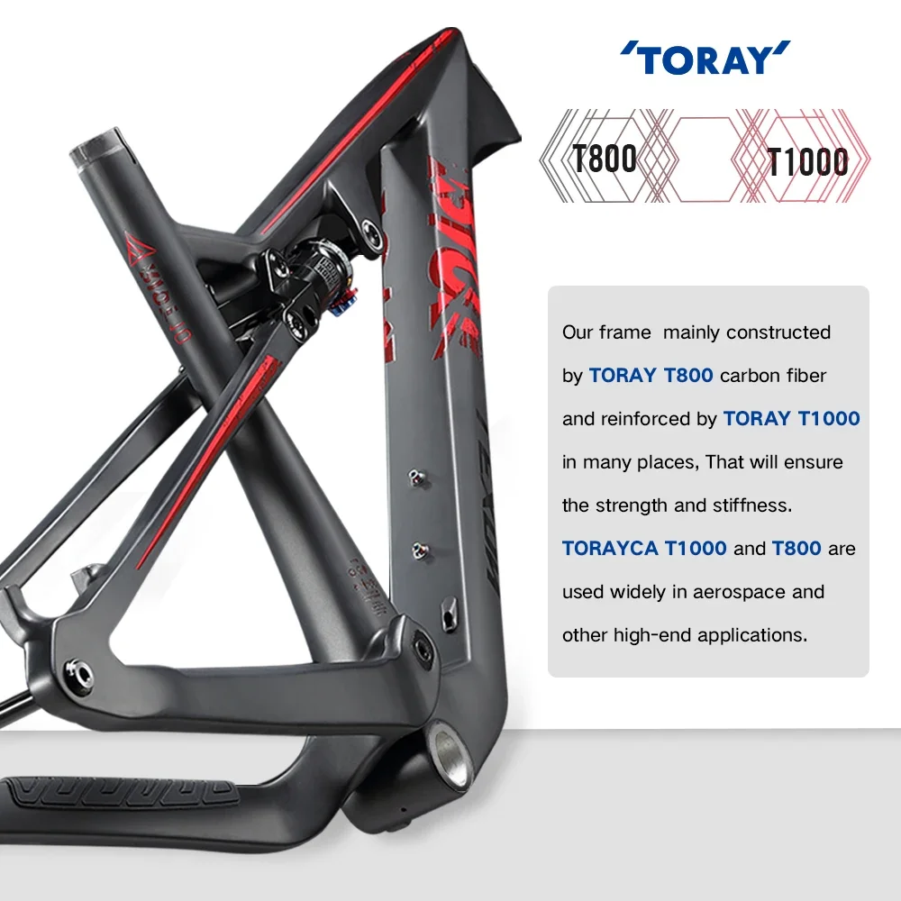 LEXON 29er T1000 Carbon MTB Frameset  full Suspension frame Mountain Bicycle Cycling Downhill bike frame Spark Bike Accessories